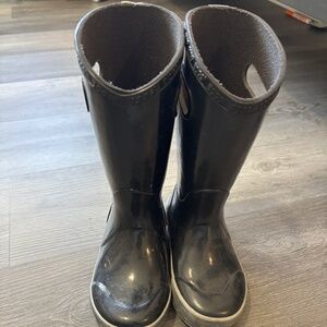 BOGS Essential Rain Tall Boots – Size Kids 11 – Black Waterproof Pull-On